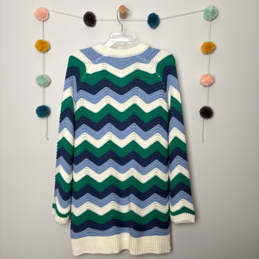Hyacinth House Aqua Wavy Bell Sleeve Beatriz Mini Dress - Picture 9 of 9